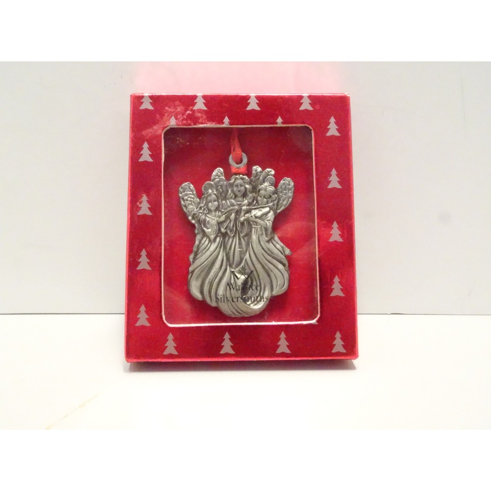 Wallace Silversmiths 3 Angels Pewter Mini Ornament W075966 Christmas Holiday